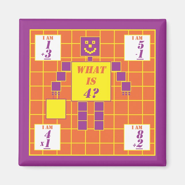 Aimant Géométrie-aimant-Carré-âge 4 (Devant)