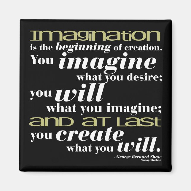 Aimant George Bernard Shaw Citation (Devant)