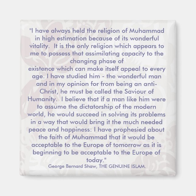 Aimant George Bernard Shaw cite l'aimant frigo (Devant)