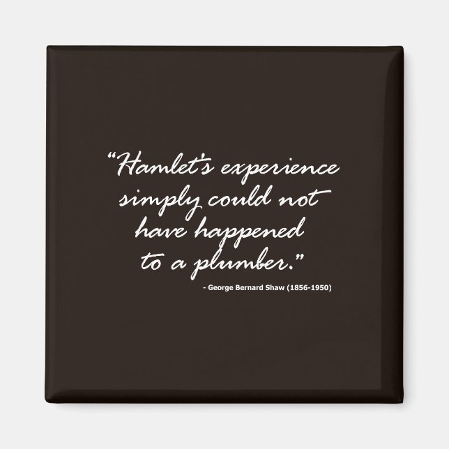 Aimant George Bernard Shaw sur Hamlet (Devant)