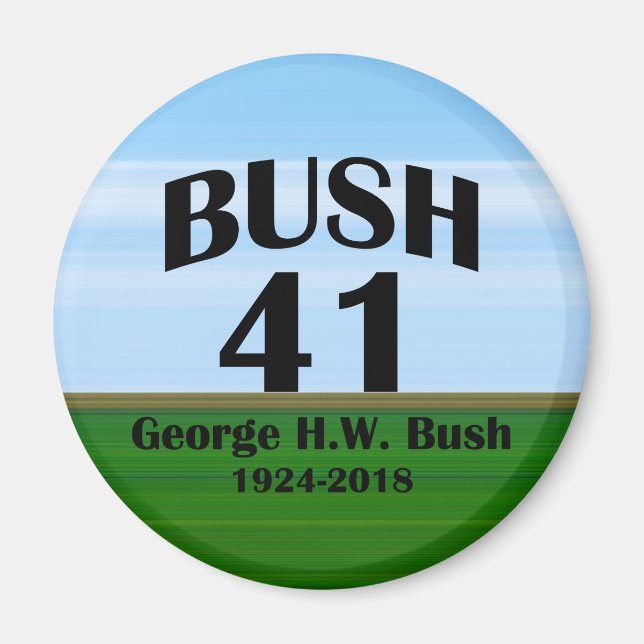 Aimant George H.W. Bush 1924-2018 (Devant)