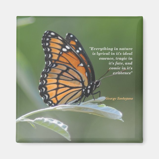 Aimant George Santayana Citation Sur La Nature (Devant)