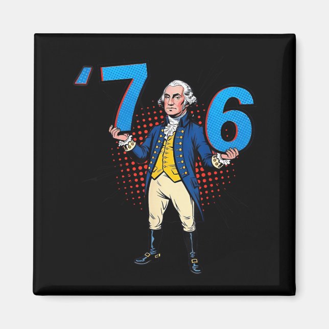 Aimant George Washington 76 Yeeted Six Sept (Devant)
