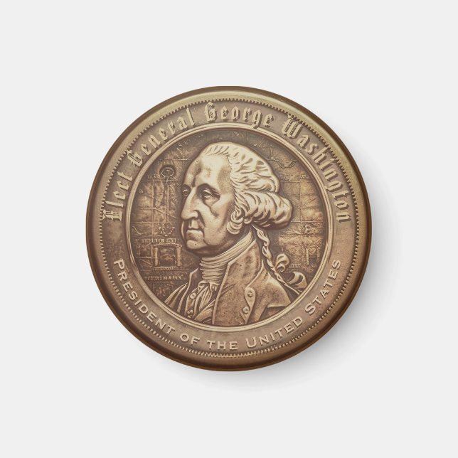 Aimant George Washington Campaign Button (Devant)