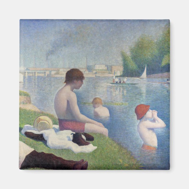 Aimant Georges Seurat - Les Baigneurs à Asnières (Devant)