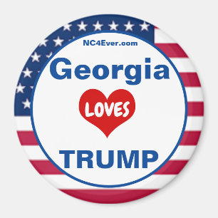 Aimant Georgia ADORE TRUMP RÉfrigo Patriotique