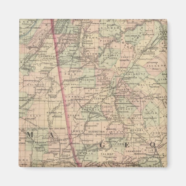 Aimant Géorgie et Alabama (Devant)