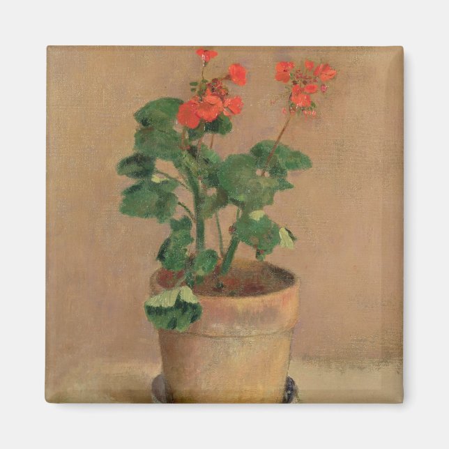 Aimant Geraniums dans un pot, c.1905 (huile sur toile) (Devant)