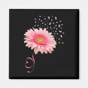 Aimant Gerbera rose Fleur Fleur Ribbon Poudre de pollen
