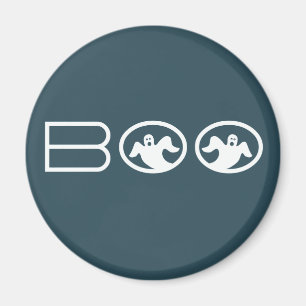Aimant Ghomajorité Boo Halloween Magnet, Bleu et Blanc