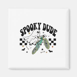 Aimant Ghost Cyclisme Vélo Retro Halloween Party C