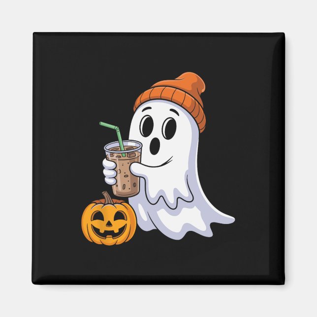Aimant Ghost Halloween Boire Café Ghost Ice Café P (Devant)