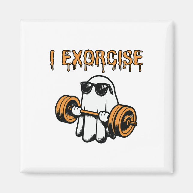 Aimant Ghost I Exorcize Funny Gym Exercice Exercice Éffra (Devant)