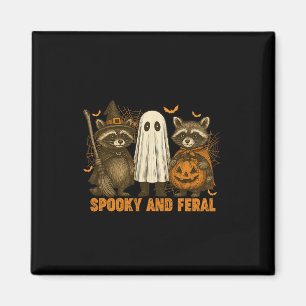 Aimant Ghost Racoon éffrayant Et Férale Halloween Costu