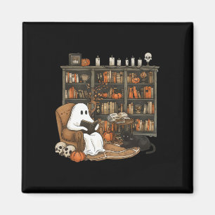 Aimant Ghost Reading Livres Librairie Enseignant Hallowee