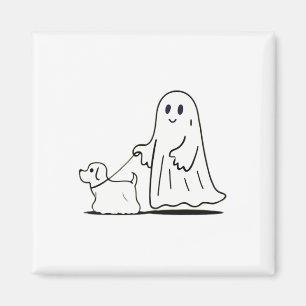 Aimant Ghost Walking Chien Ghostile Drôle Halloween Chien