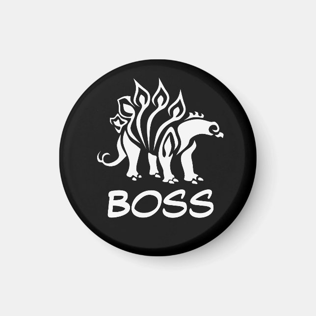 Aimant Ghost White Stegosaurus Spirit Dinosaur (Devant)