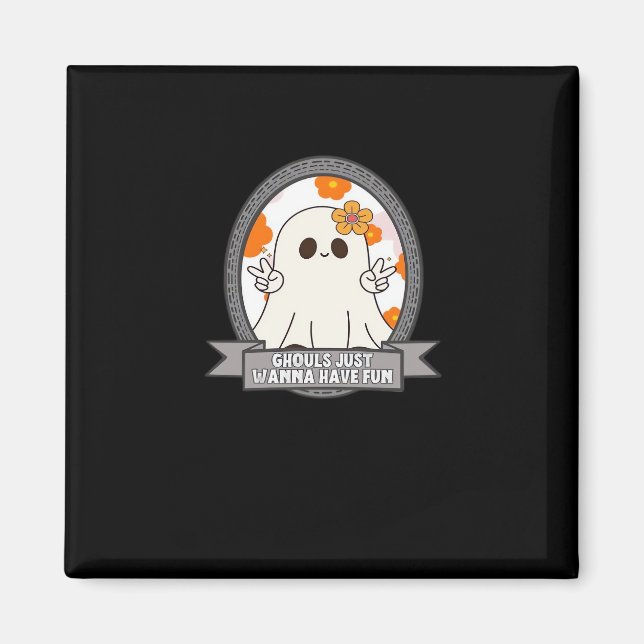 Aimant Ghouls veut juste s'amuser Sloth Halloween (Devant)