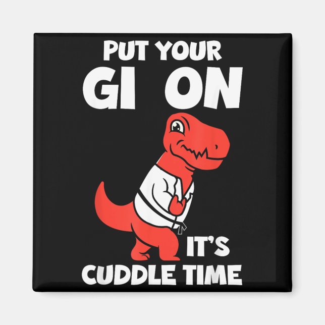 Aimant Gi sur Cuddle Time Drôle BJJ Jiu-Jitsu Brésilien (Devant)