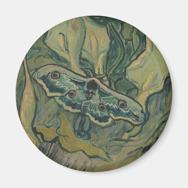 Aimant Giant Peacock Moth (1889) par Vincent van Gogh (Devant)