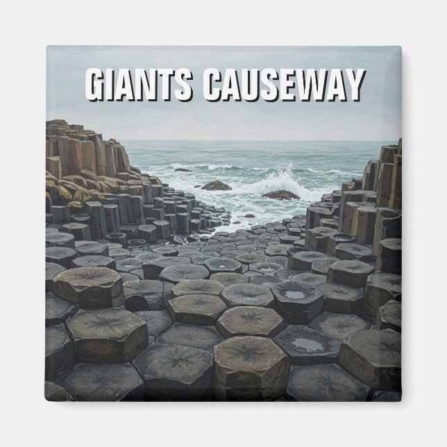 Aimant Giants Causeway Irlande du Nord Voyage Sunset (Devant)