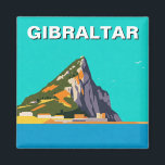Aimant Gibraltar Travel Abstrait Art<br><div class="desc">Gibraltar, petit mais stratégiquement important territoire britannique d'outre-mer situé à la pointe sud de la péninsule ibérique, est connu pour son spectaculaire Rocher de Gibraltar et sa riche histoire. Ce monolithe calcaire, haut de 426 mètres, domine le paysage et a servi de bastion militaire clé pendant des siècles. Surplombant le...</div>