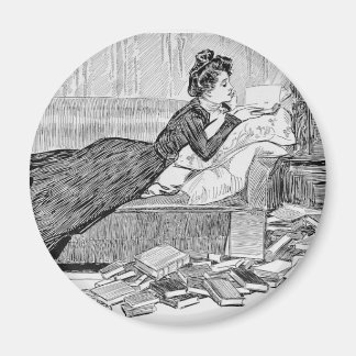 Aimant Gibson Girl Lecture d'un livre