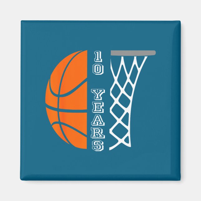Aimant Gif d'anniversaire de basketball pour garçons de 1 (Devant)
