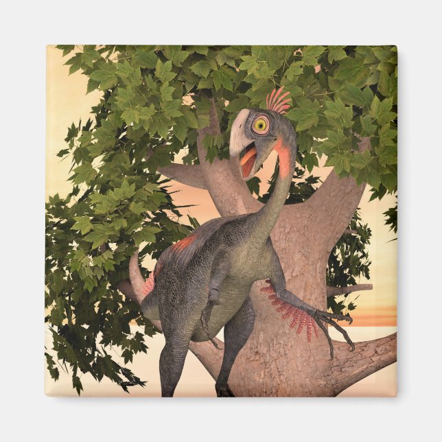 Aimant Gigantoraptor Art d'aventure pour enfants Dinosaur (Devant)