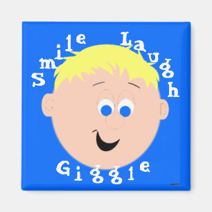 Aimant Giggle Visages Blonde Blue Eyed Boy