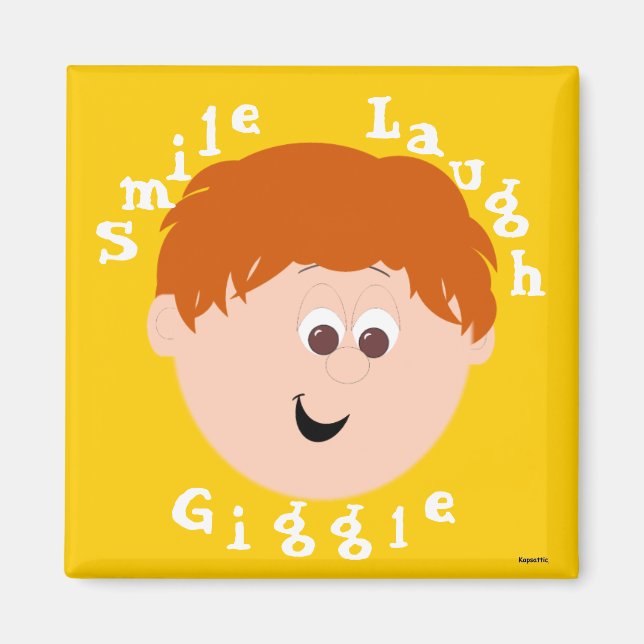 Aimant Giggle Visages Boy Redhead (Devant)