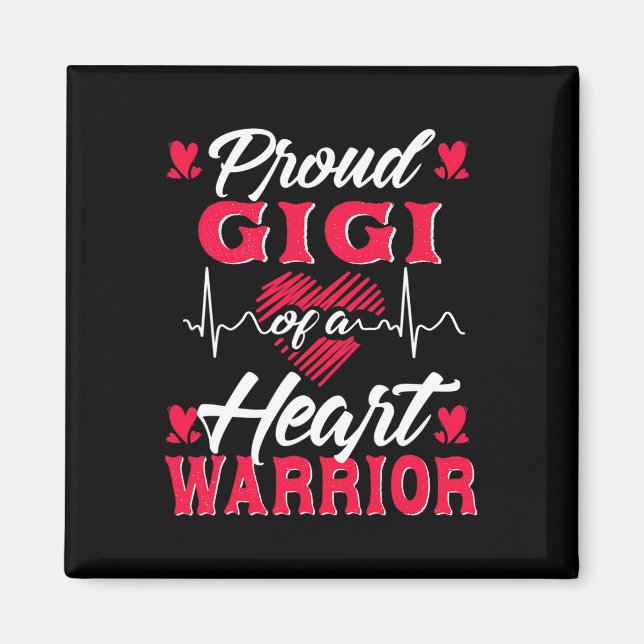 Aimant Gigi D'Un Guerrier Du Coeur Sensibilisation À L'Éc (Devant)