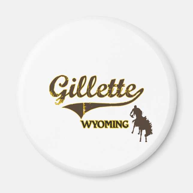 Aimant Gillette Wyoming City Classic (Devant)