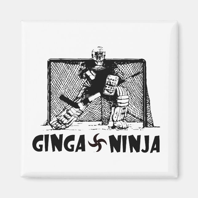 Aimant Ginga Ninja - gardien de hockey (Devant)