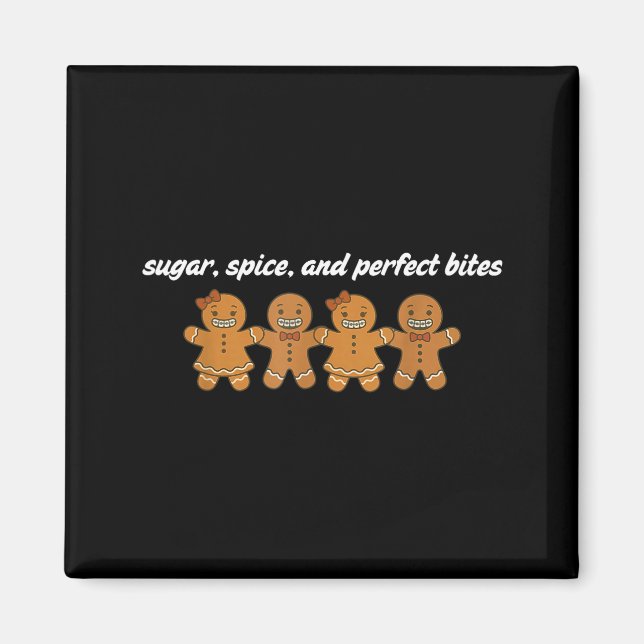 Aimant Gingerbread Dental Christmas Ortho Squad Orthodont (Devant)