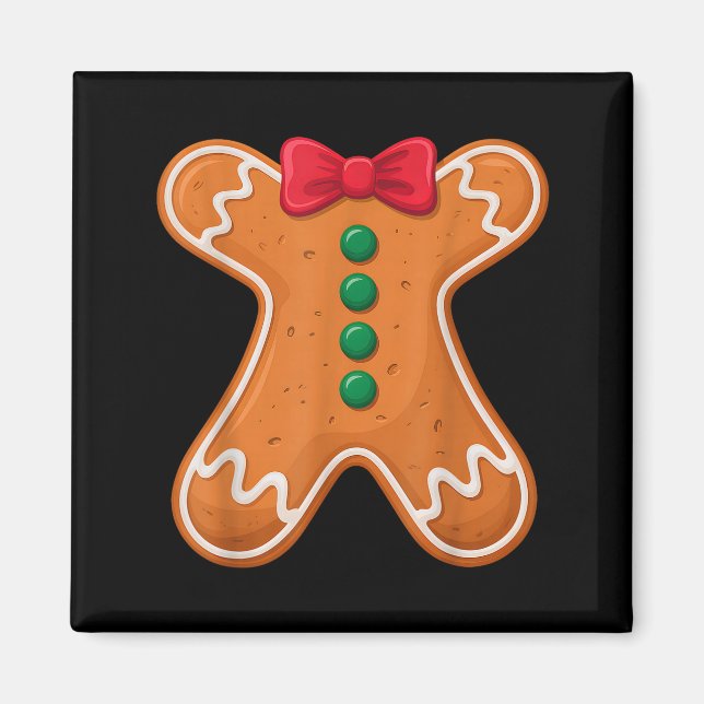 Aimant Gingerbread Man Costume Funny For Halloween Christ (Devant)
