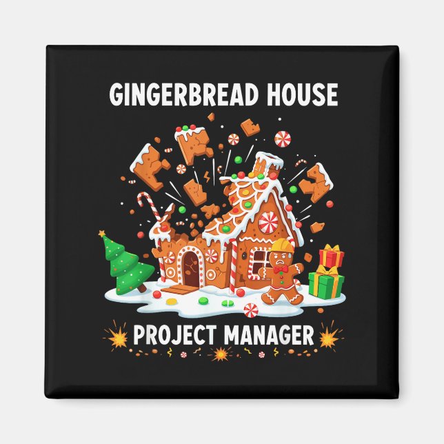 Aimant Gingerbread Man Costume, Gingerbread House Project (Devant)