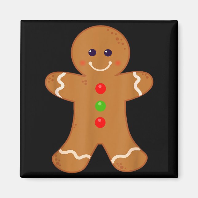 Aimant Gingerbread Man Shirt Christmas Cookie Baking Holi (Devant)