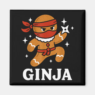 Aimant Ginjas Pain d'épice Ninja Drôle de Cookie de Noël