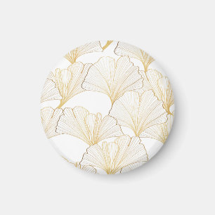 Aimant Ginkgo Gold : Arrangement de feuille luxueux