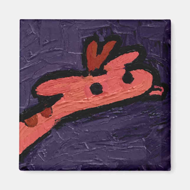 Aimant girafe mignonne (Devant)