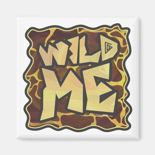 Aimant Giraffe Brown et jaune (Devant)