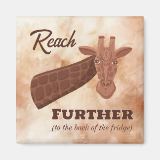 Aimant Giraffe dessinée à la main, Atteindre plus loin