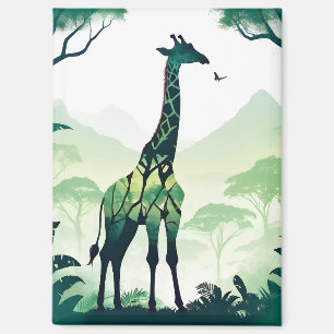Aimant Giraffe Faune Animaux Nature Environnement Forêt