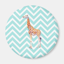 Giraffe on zigzzag chevron.