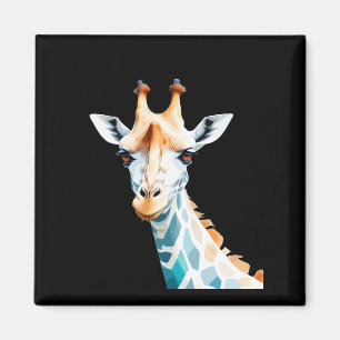 Aimant Giraffe Vector Art aux couleurs vives