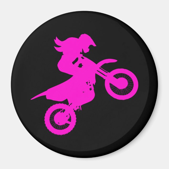 Aimant Girl Dirt Bike (Devant)