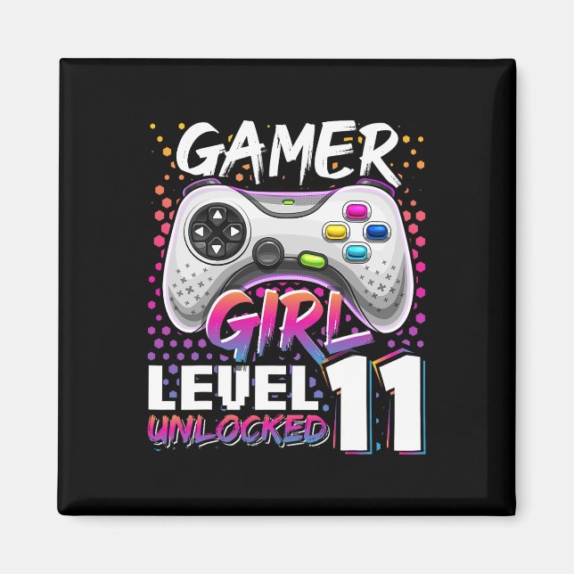 Aimant Girl Level 11 Déverrouillé Jeu vidéo 11e anniversa (Devant)