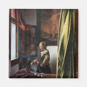Aimant Girl Reading a Letter à Open Window, Vermeer