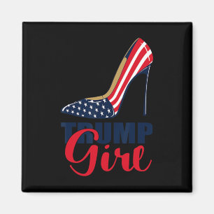 Aimant Girl Stilettos High Heel drapeau américain Trump 2